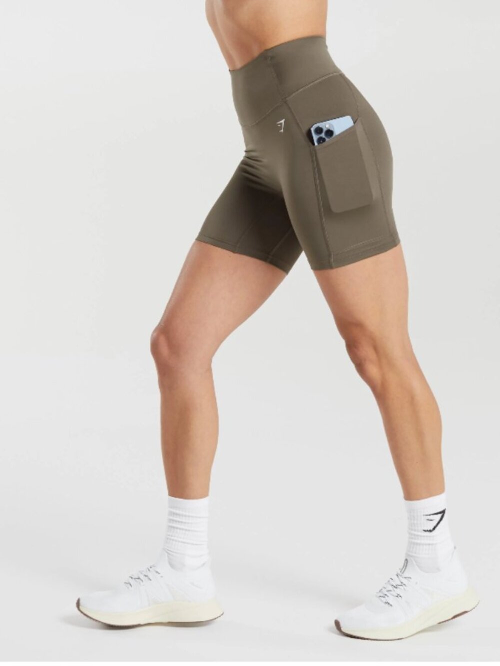 Gymshark Pocket Shorts - Camo Brown